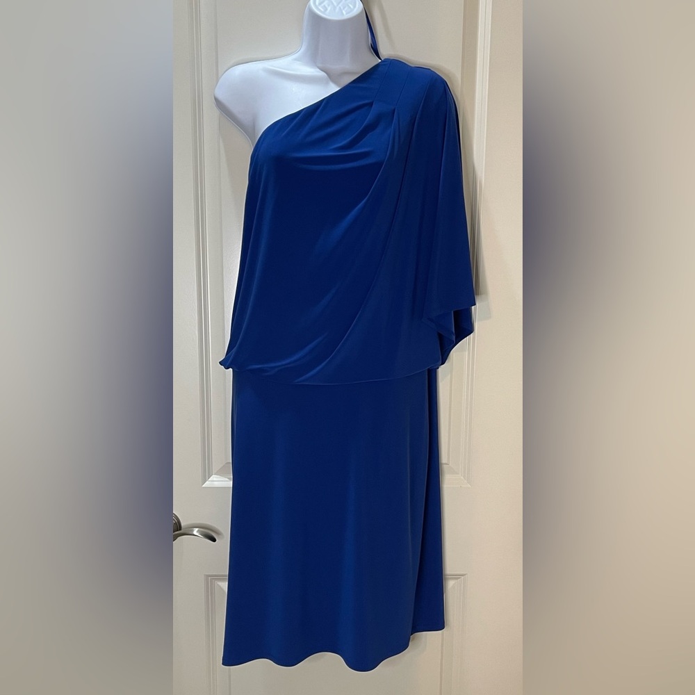 Jessica Simpson Blue Party Dress One Shoulder Size 1X
